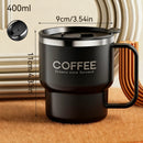 Ljojo Double Wall Stainless Steel Insulated Coffee Cup with Handle