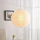 Ljojo Noguchi Isamu Paper Chandelier Lantern Ball for Bedroom Livingroom Zen Lamps