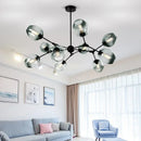 Ljojo LED Glass Chandelier for Modern Indoor Lighting Decor