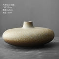 Ljojo™ Black Terracotta Abstract Vase Coarse Pottery Retro Glazed Flower Arranger