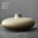 Ljojo™ Black Terracotta Abstract Vase Coarse Pottery Retro Glazed Flower Arranger