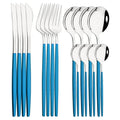 Ljojo 16-Piece Stainless Steel Cutlery Set Dinnerware Flatware Kitchen Tableware