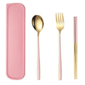 Ljojo 3pc Tableware Set: Fork, Spoon, Chopsticks Dessert Combination