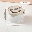 Ljojo 1100ml Clear Plastic Food Container Leak-proof Lunch Box