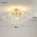 Ljojo Luxury Crystal Chandelier LED Ceiling Light for Living Room Dining Bedroom