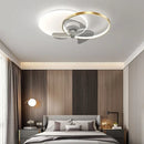 Black Gold LED Ceiling Fan Light Remote Control Bedroom Dining Room Ljojo One Ring Fixture