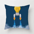 Cartoon Spacecraft Astronaut Rocket Pillowcase for Home Decor - Ljojo