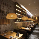 Natural Rattan Wicker Pendant Lamp, Hand-Woven Chandelier by Ljojo