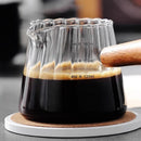 Ljojo 180ML Espresso Glass Cup with Wood Handle - Latte Art Mug & Milk Frothing Jug