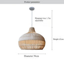 Ljojo Rattan Pendant Light Chandelier Modern Elegant Stylish Living Room Fixture