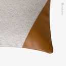 Ljojo Luxe Orange Gray Stitch Pillow for Stylish Living Room Decor