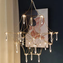 Ljojo Luxury Crystal Chandelier for High Floors with Starlight LED Lighting