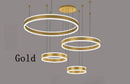 Modern Ring LED Chandelier Up and Down Glow for Restaurant Living Room Bedroom Home Decor Pendant Lamp