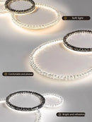 Ljojo Light Luxury Crystal Ceiling Chandelier for Living Room and Bedroom