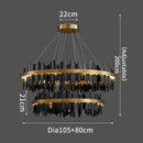 LED Pendant Light Luxury Crystal Chandelier for Master Bedroom Living Room by Ljojo