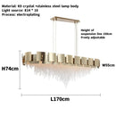 Italian K9 Crystal Pendant Lights Luxury Gold Chandelier for Bedroom Living Dining Room - Ljojo
