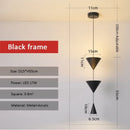 Black Linear Pendant Light Italian Design Minimalist Hanging Lamp for Living Room by Ljojo
