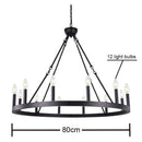 Ljojo American Industrial Style LED Pendant Light Modern Retro Candles Chandelier