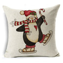 Christmas Santa Claus Pillowcase: Ljojo Linen Decoration for Car Sofa 45cm * 45cm