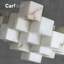 Natural Marble Pendant Light Luxury Villa Living Room Dining Staircase Hall Chandelier - Ljojo