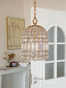 French Vintage Gold Crystal Pendant Light for Living Dining Room - Ljojo