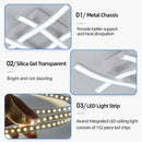 Ljojo 24W LED Modern Ceiling Chandelier for Stylish Living Room Lighting