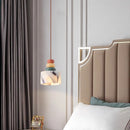 Colorful Natural Stone Pendant Lamp Red Yellow Green E27 Ljojo Kitchen Bedside Lighting