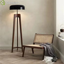 Ljojo Wabi-sabi Solid Wood LED Floor Lamp for Bedroom Home Decoration Chandelier