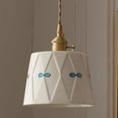 Ljojo Luxury Ceramic LED Pendant Lamp in Antique Brass Iron Finish