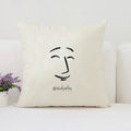 Ljojo Man Face Print Plush Cushion Cover 50x50cm