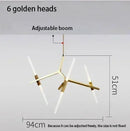 Nordic Minimalist Crystal Chandelier LED Pendant Light for Dinning Living Room by Ljojo