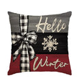 Ljojo Merry Christmas Joy Xmas Trees Red Pillow Covers 45x45CM