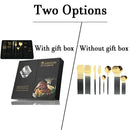 Golden Black Cutlery Set 24Pcs Stainless Steel Knife Fork Spoon Tableware Ljojo