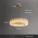 Ljojo Marble Crystal Chandelier Brass Light Fixture Elegant Alabaster Lamp Dining Room Decor