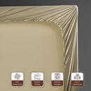 Ljojo 1200 TC Egyptian Cotton Fitted Sheet for Double King Queen Bed