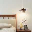 Japanese Wabi Sabi LED Hanging Lamp Yellow Travertine Pendant Light by Ljojo