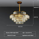 Ljojo Luxury Gold Crystal Chandelier for Living Room Villa Kitchen Decor