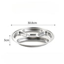 Ljojo 304 Stainless Steel Dividing Plate Children's Four Compartment Plate