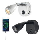 Ljojo 12V 24V LED Reading Light with USB Port and Switch - Boat Yacht RV Interior