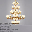 LED Contemporary Chandelier Luxury Living Room Restaurant Bedroom Villa Pendent Lamp by Ljojo