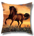Fine Horse Print Cushion Cover for Home Decor by Ljojo