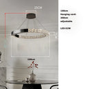 American Led Crystal Chandelier For Dining Room Lamp Dimmable Height Adjustable Black Lustre by Ljojo