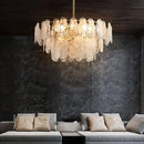 Modern Crystal Glass Chandelier Pendant Light Fixture for Living Room Dining Bedroom by Ljojo