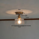 Ljojo Modern Amber Glass LED Ceiling Lights with Copper Socket for Home Decoration