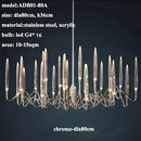 Ljojo Luxe Crystal Chandelier: Elegant Nordic Office & Living Room Pendant Lamp