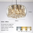 Crystal Glass Chandelier: Modern Nordic Luxury LED Hanging Lamp by Ljojo for Bedroom Dining Room