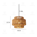 Bohemian Handmade Rattan Chandelier for Bedroom Decor by Ljojo
