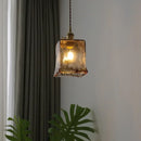 Amber Glass Pendant Lamp LED E27 Hanging Light by Ljojo
