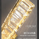 Ljojo Luxury Crystal Wall Sconce - Dimmable LED Bedside Lamp, Gold Steel, Indoor Lighting