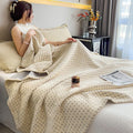 Ljojo 100% Cotton Muslin Throw Blanket - Lightweight Breathable Boho Throws